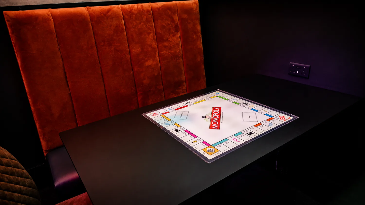 Monopoly table at The Board Game Cafe